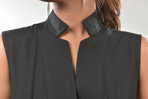 Sleeveless Corporate Blouse - Black