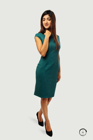 Cap Sleeve Dress - Teal