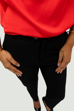 High Waist Corporate Pants - Black