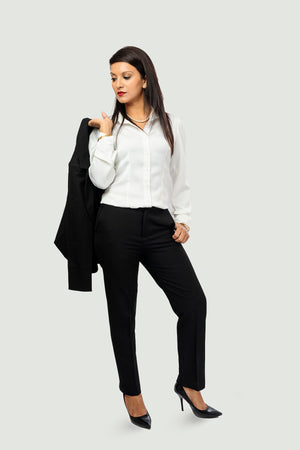 High Waist Corporate Pants - Black