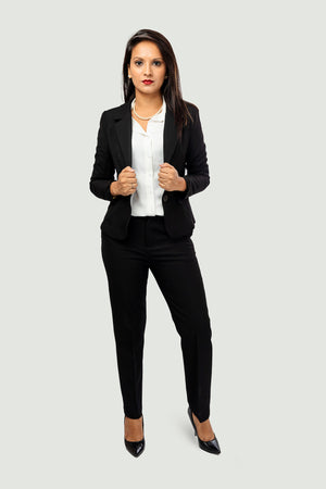 High Waist Corporate Pants - Black