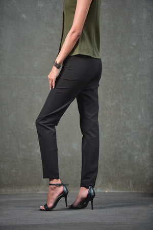 Slim Fit Corporate Pants - Black