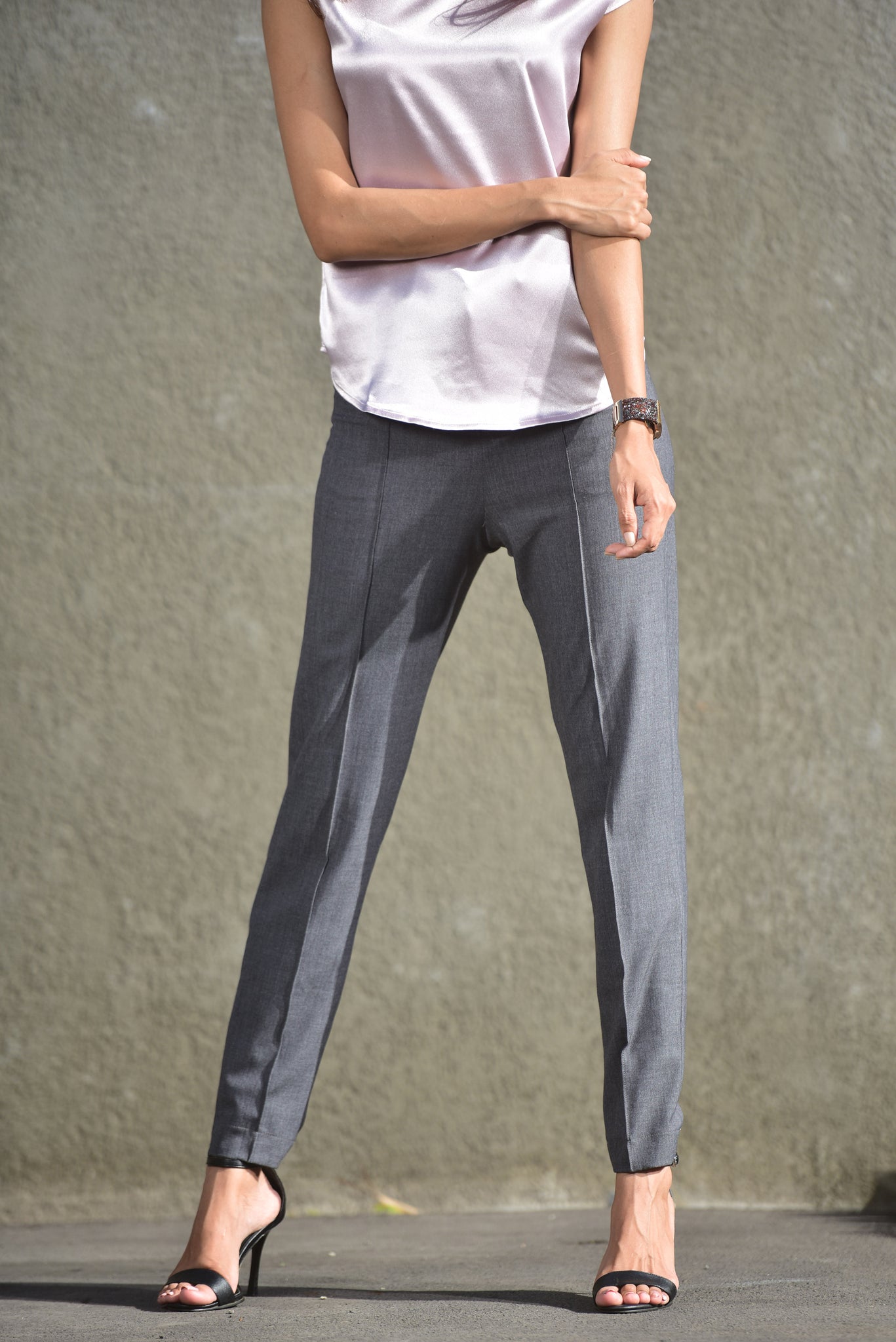 Slim Fit Corporate Pants - Grey