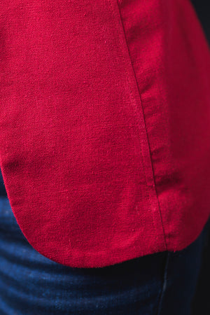 Linen Blazer - Red