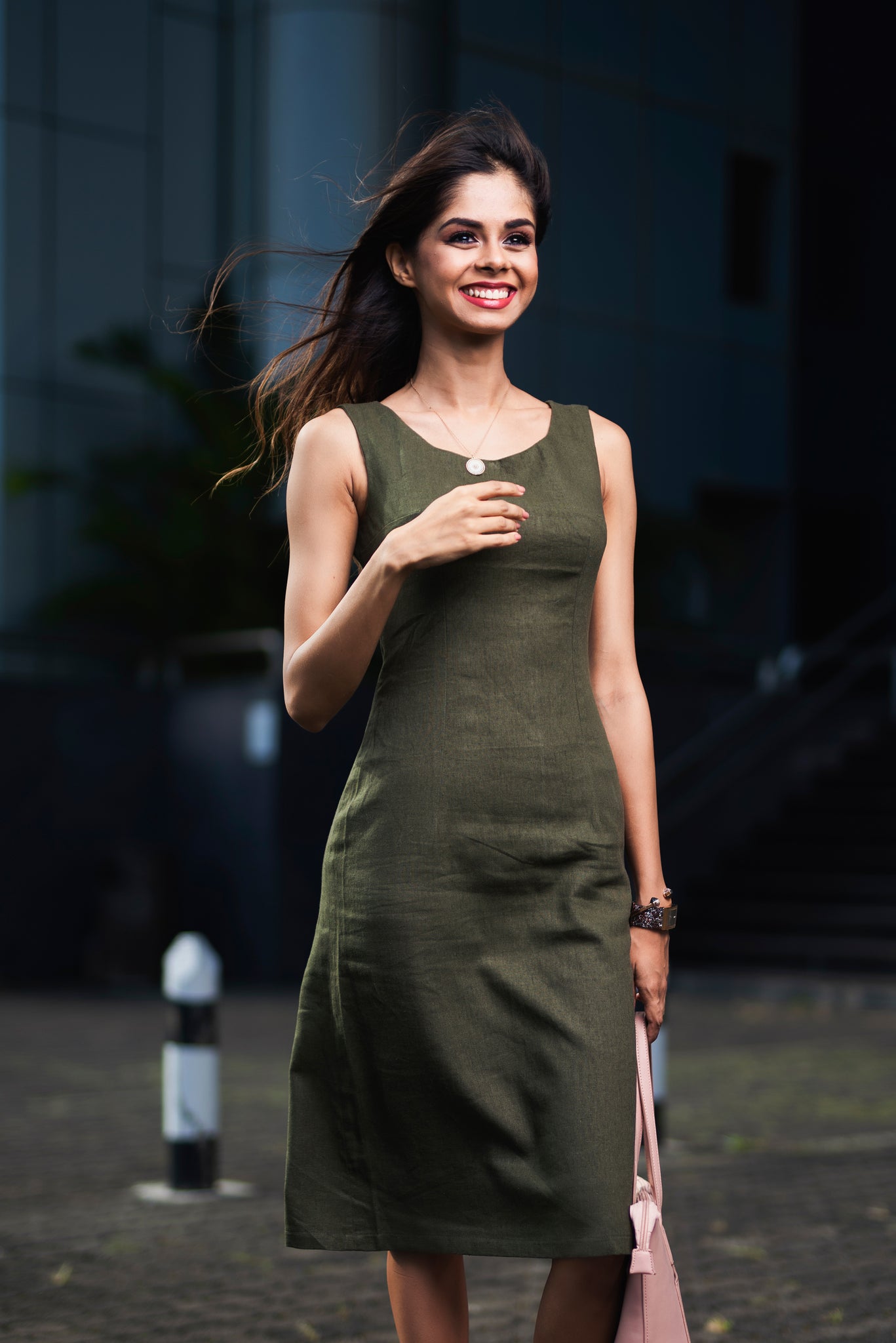 Crop Top Dress - Olive Green Si Shop Crop Top Dress - Olive Green Si Shop
